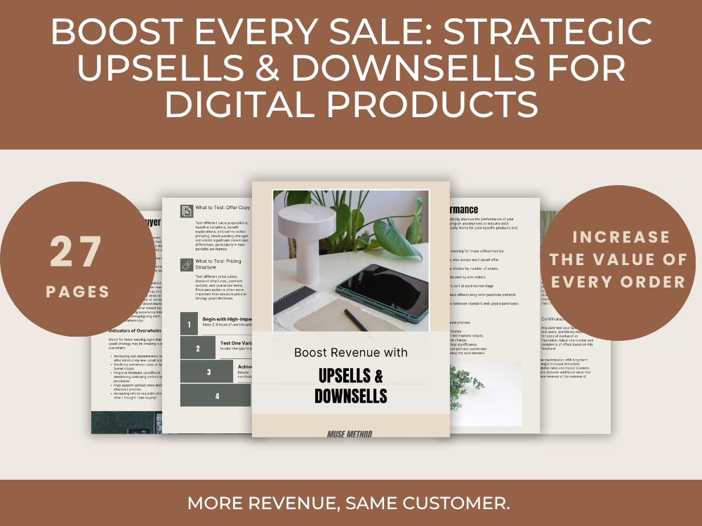 eBook - 12. Boost Every Sale: Strategic Upsells & Downsells for Digital Products