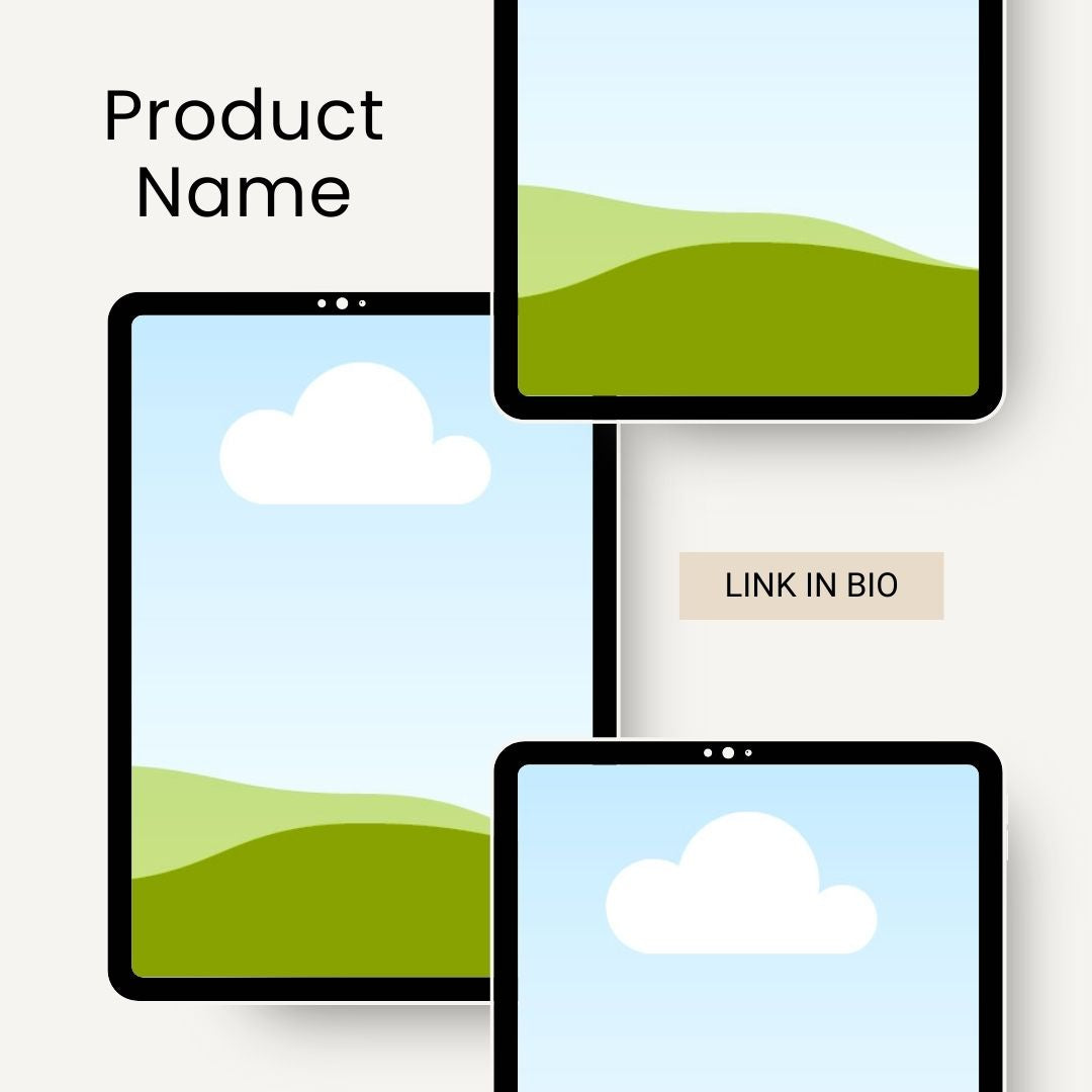 Digital Product Mockup Template Kit (100 Canva Templates) Sage and Beige